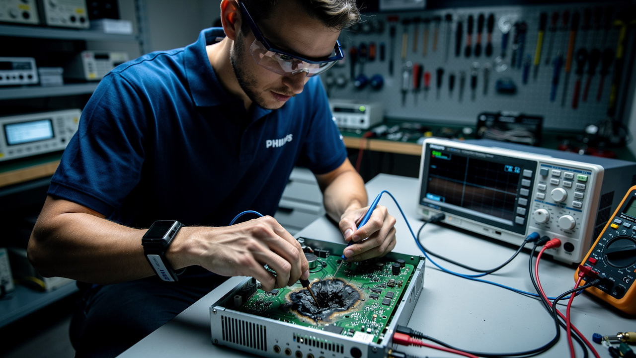 Ошибки питания и короткие замыкания: почему ремонт электроники Philips требует профильного подхода